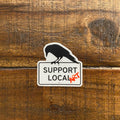 Seriously Crow Support Local Art Sticker