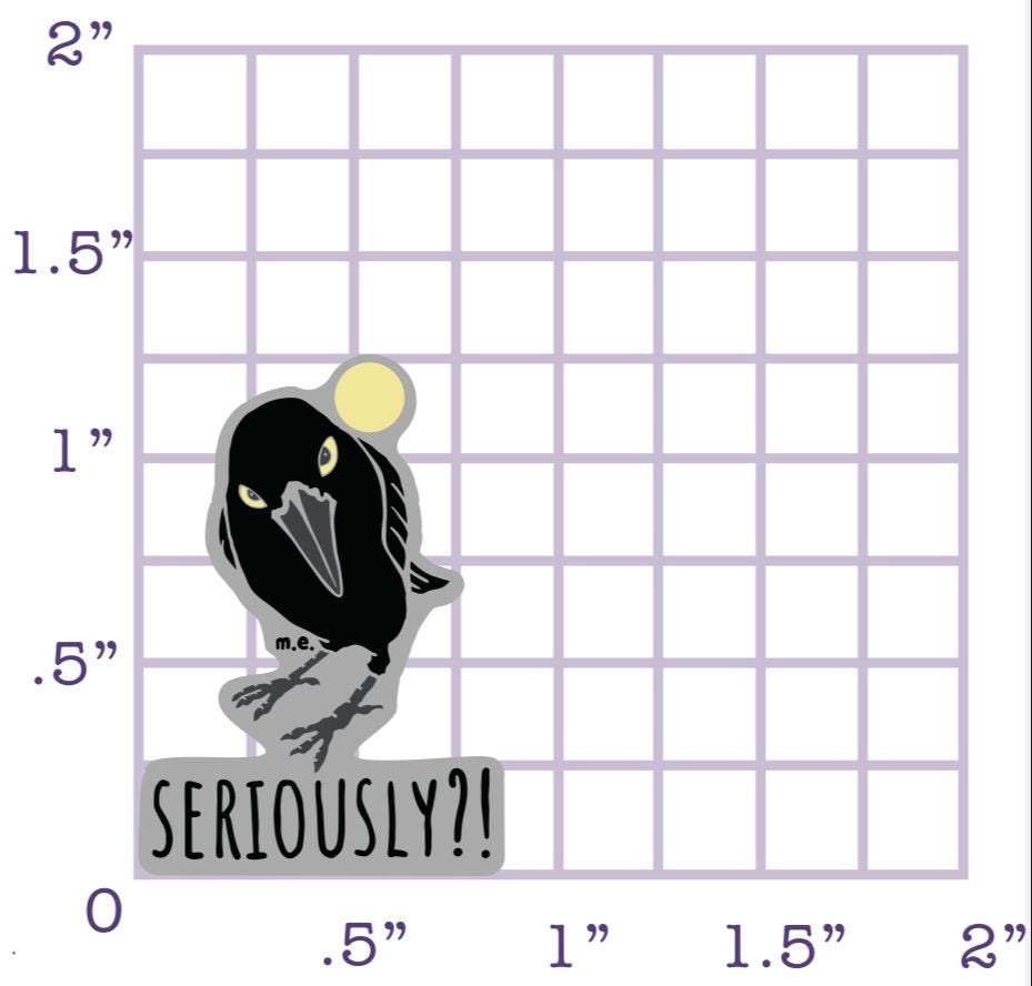 Seriously Crow Enamel Pin