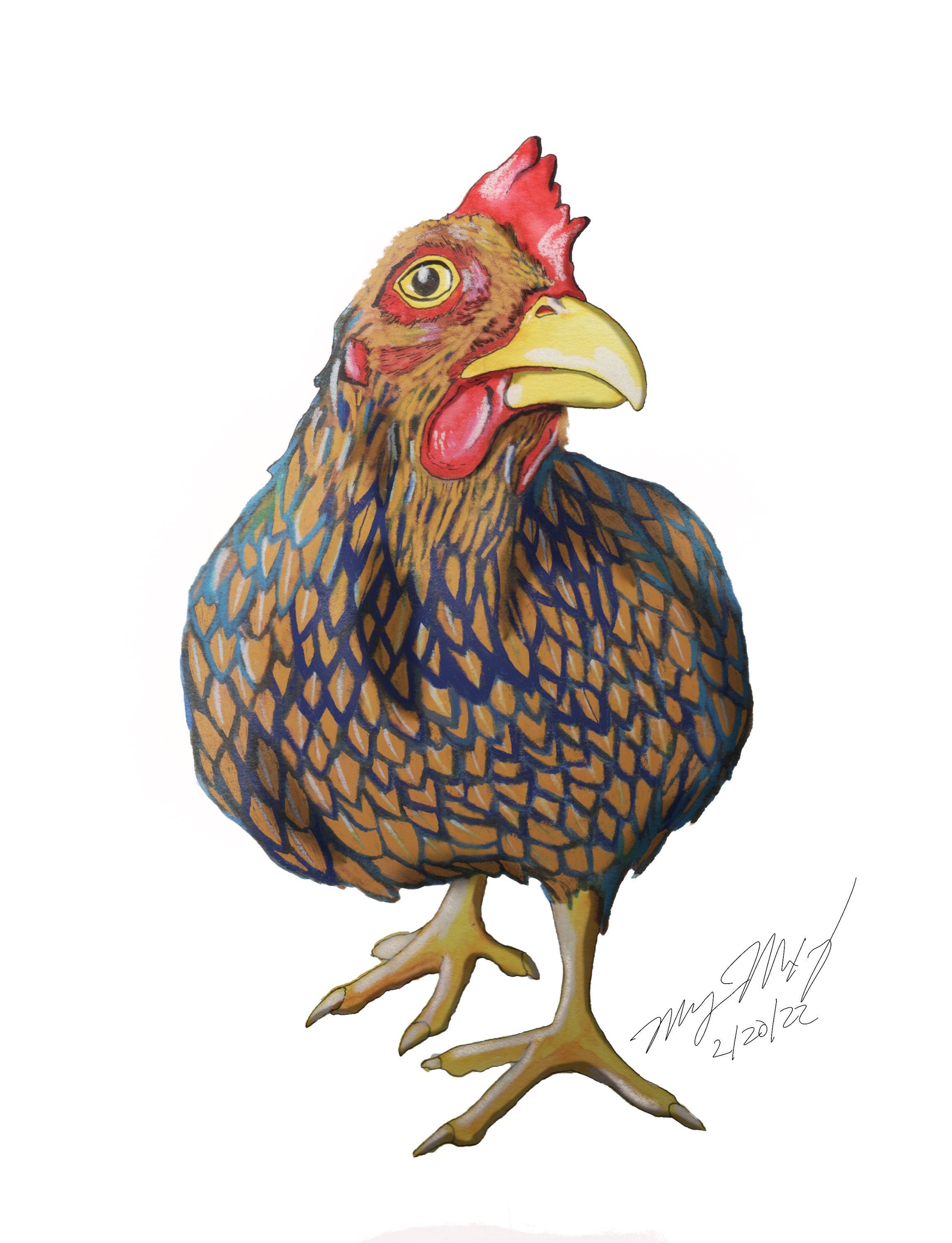 Another Seriously Chicken Vinyl Sticker