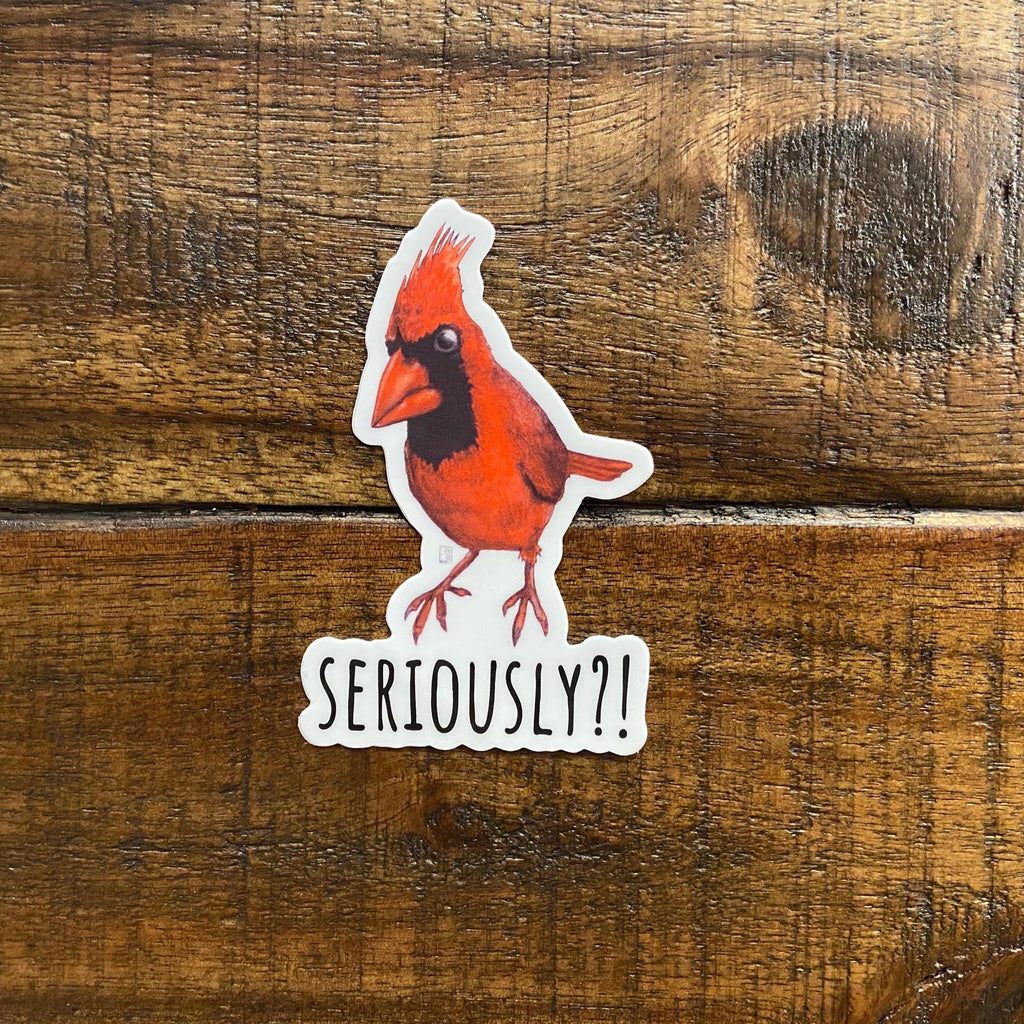 Seriously Cardinal Vinyl Sticker