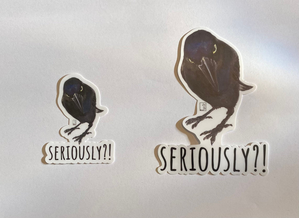 Seriously Big Crow Sticker