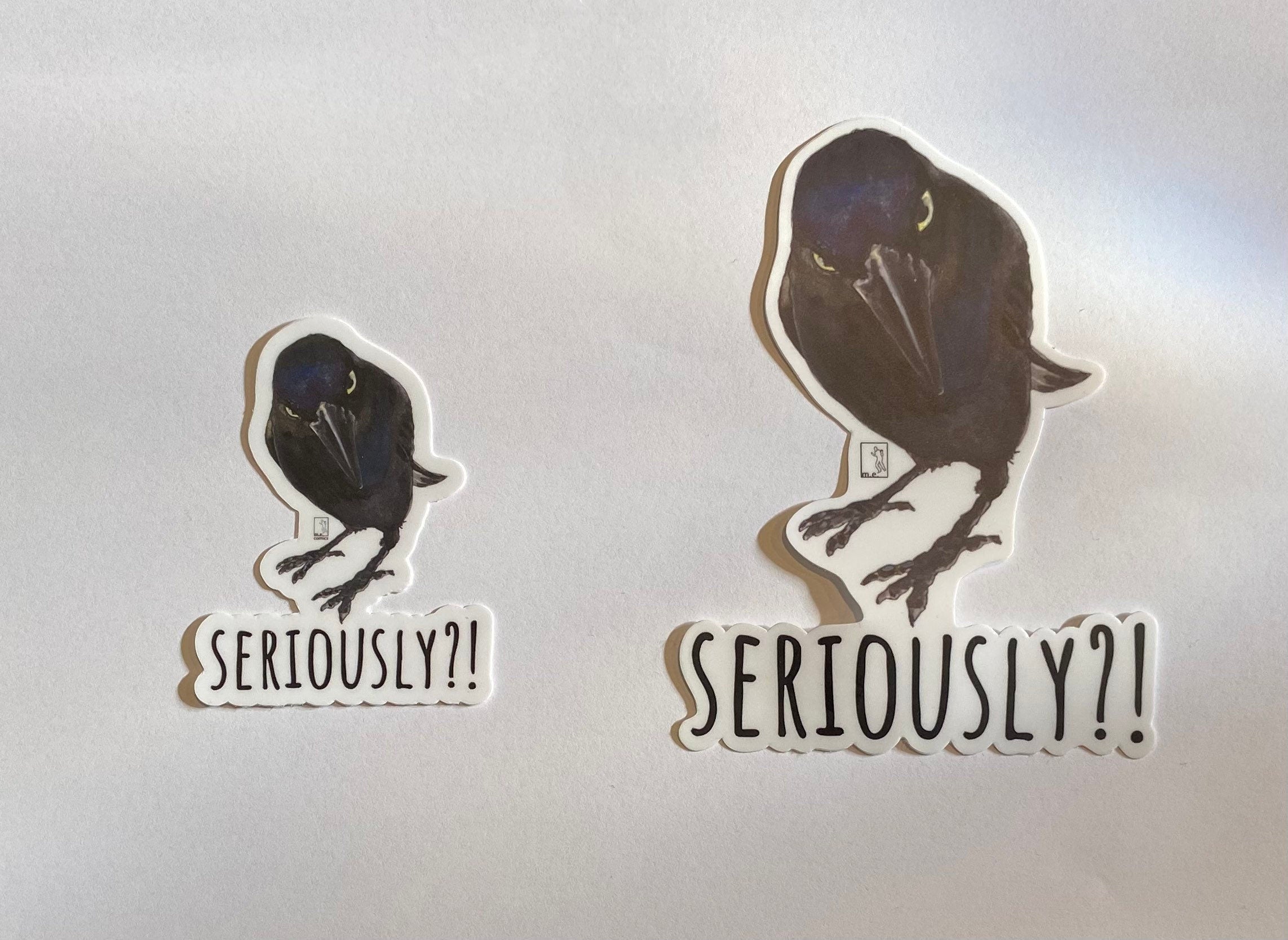 Seriously Big Crow Sticker