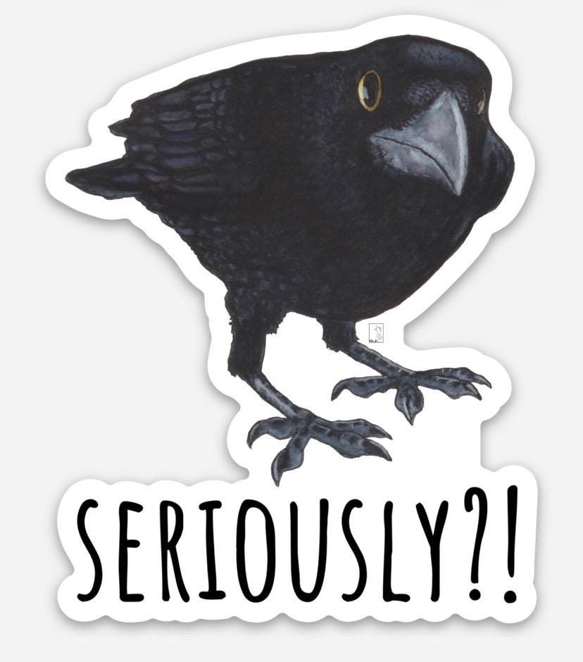Another Seriously Crow Sticker