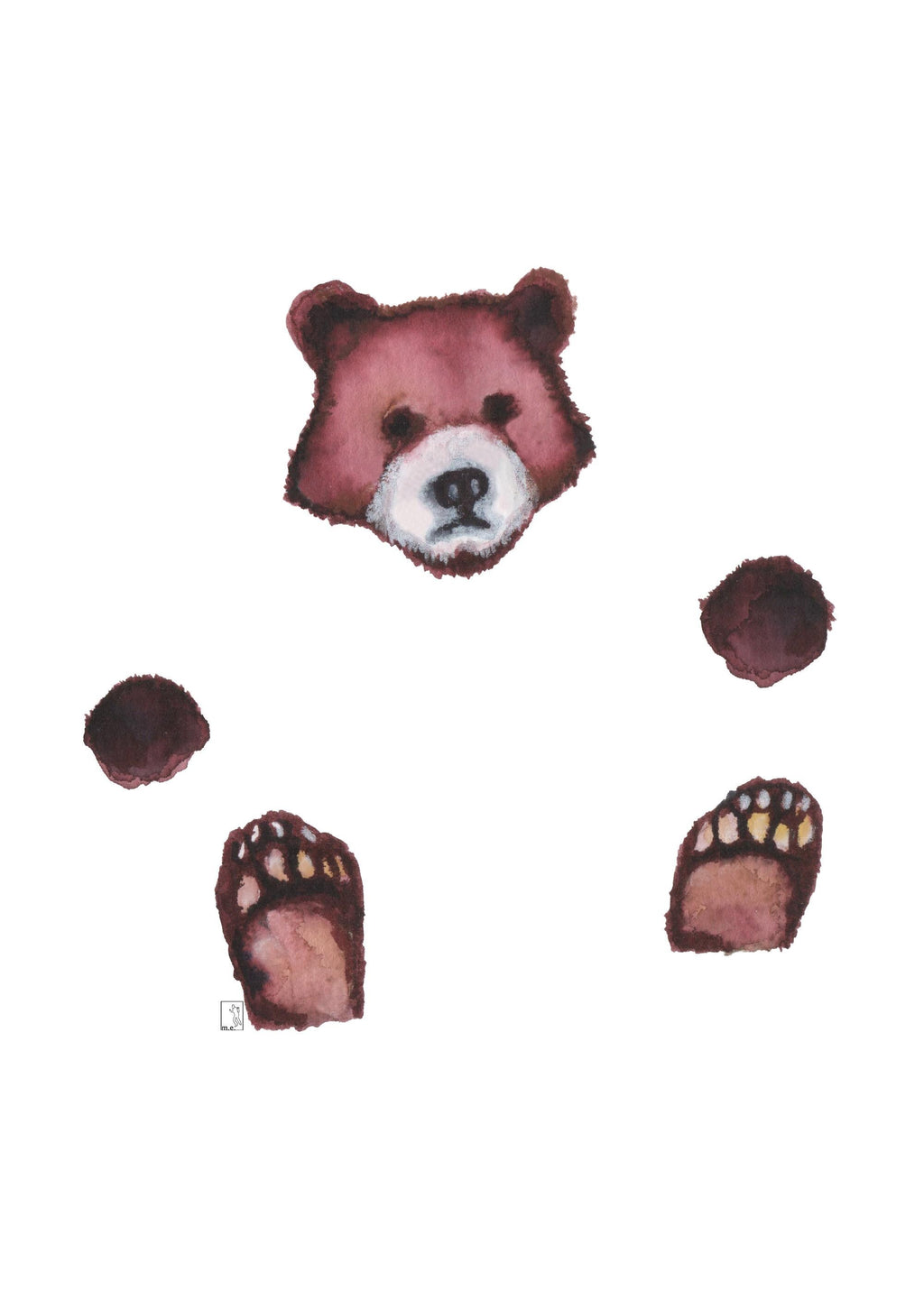 Bear Necessities Clear Vinyl Sticker