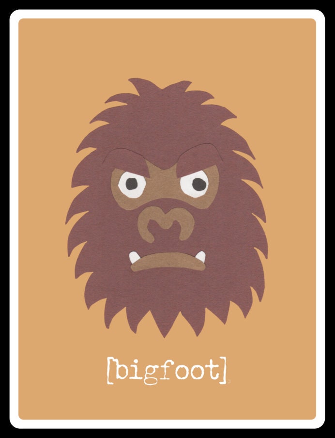 Crazy Cryptids Bigfoot Vinyl Sticker
