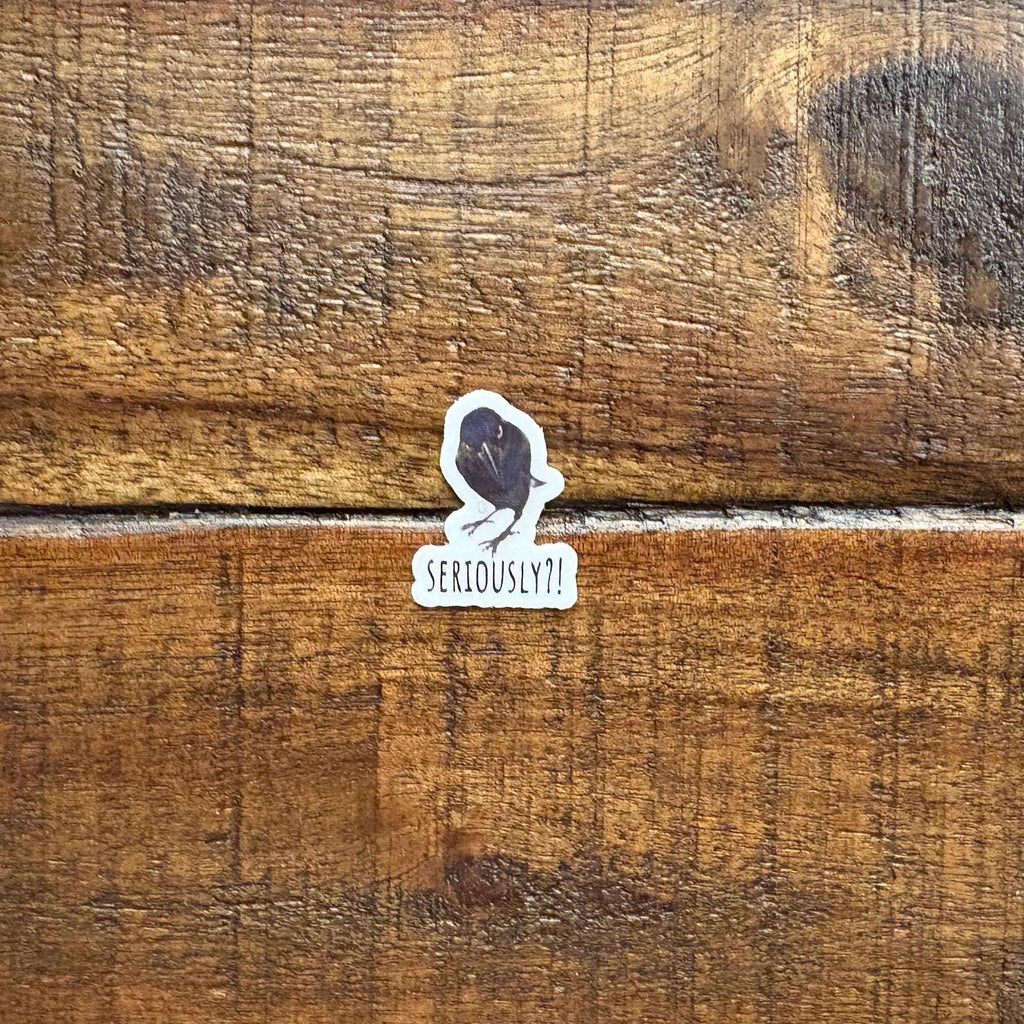 Seriously Tiny Crow Vinyl Sticker
