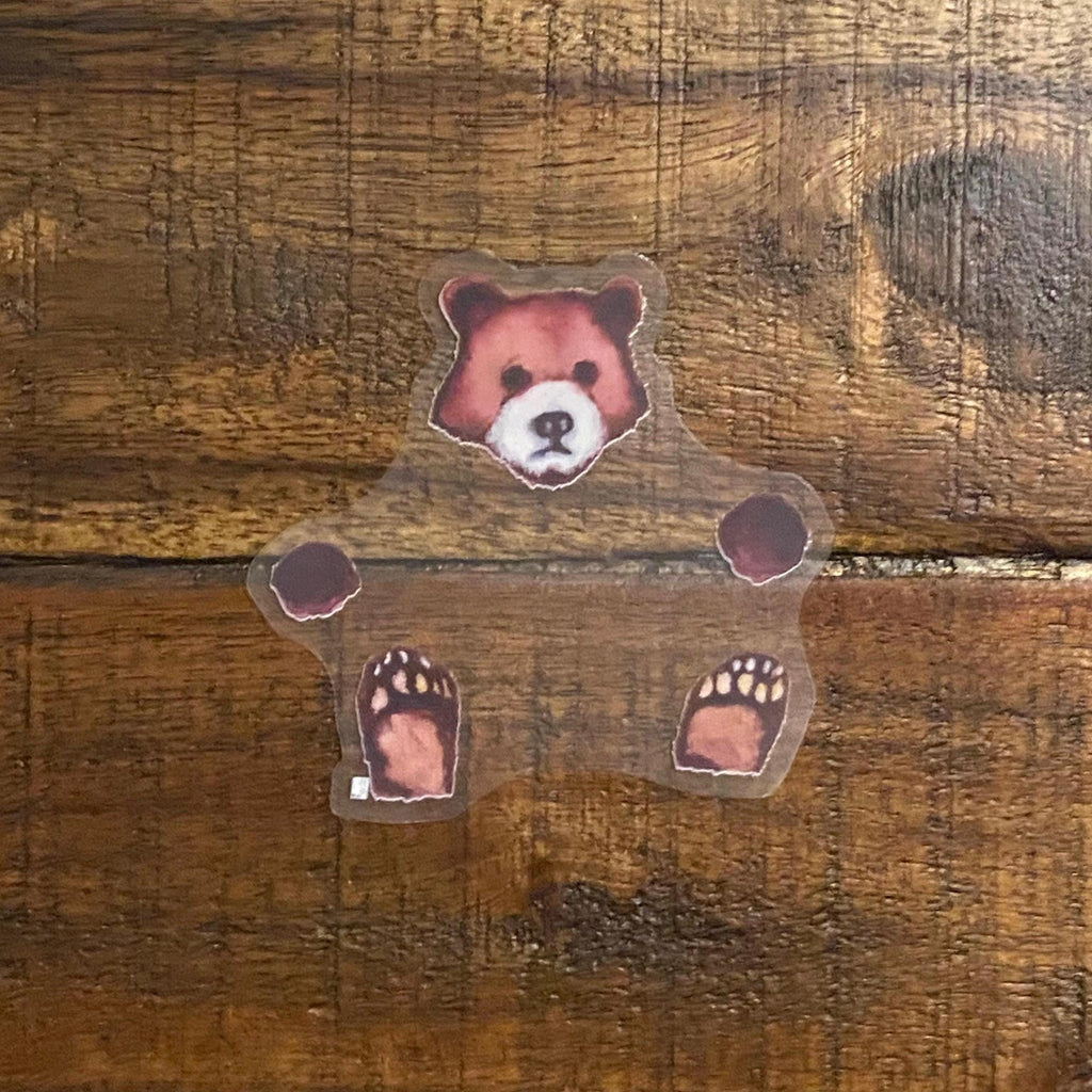 Bear Necessities Clear Vinyl Sticker