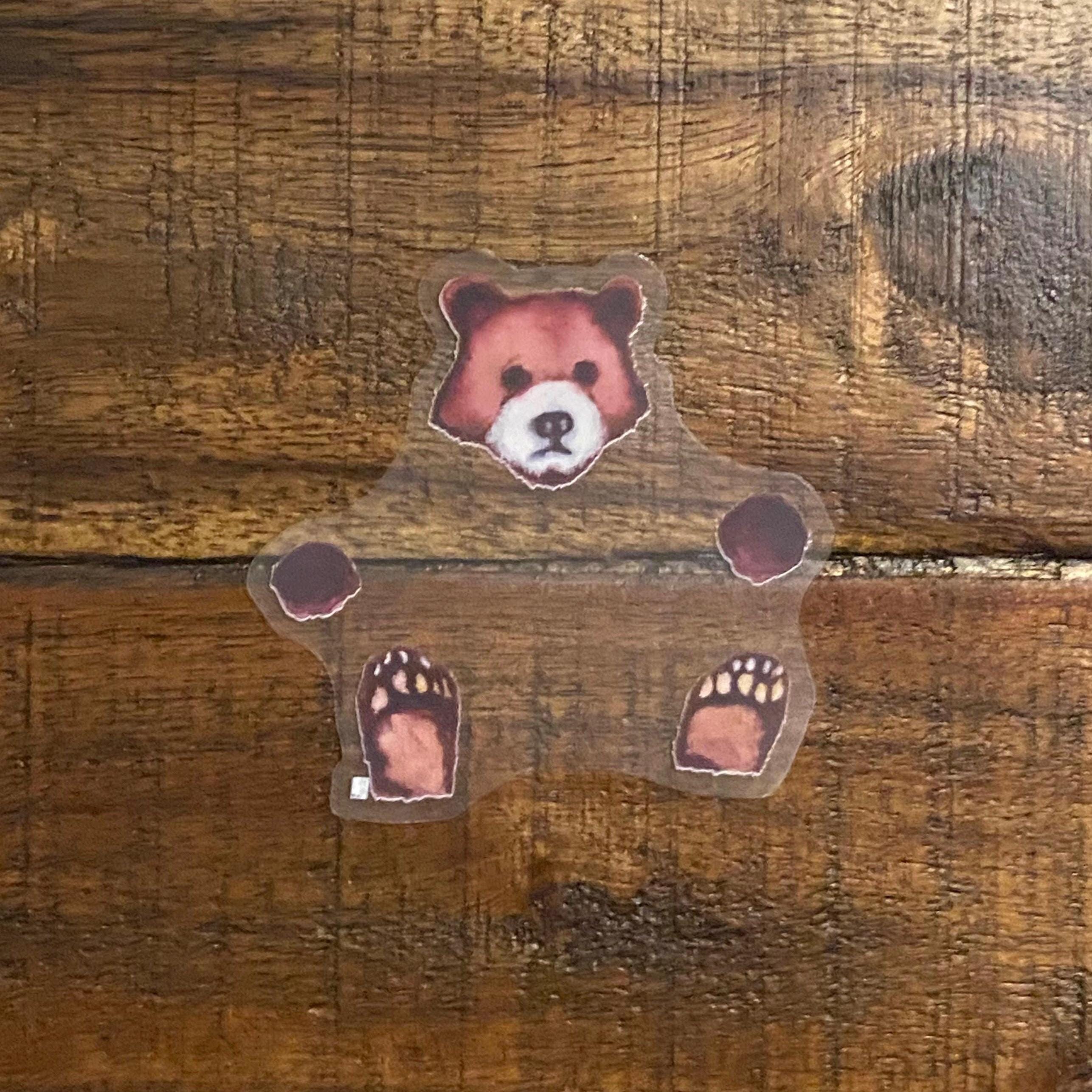 Bear Necessities Clear Vinyl Sticker