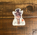 Gentleman Giraffe Vinyl Sticker