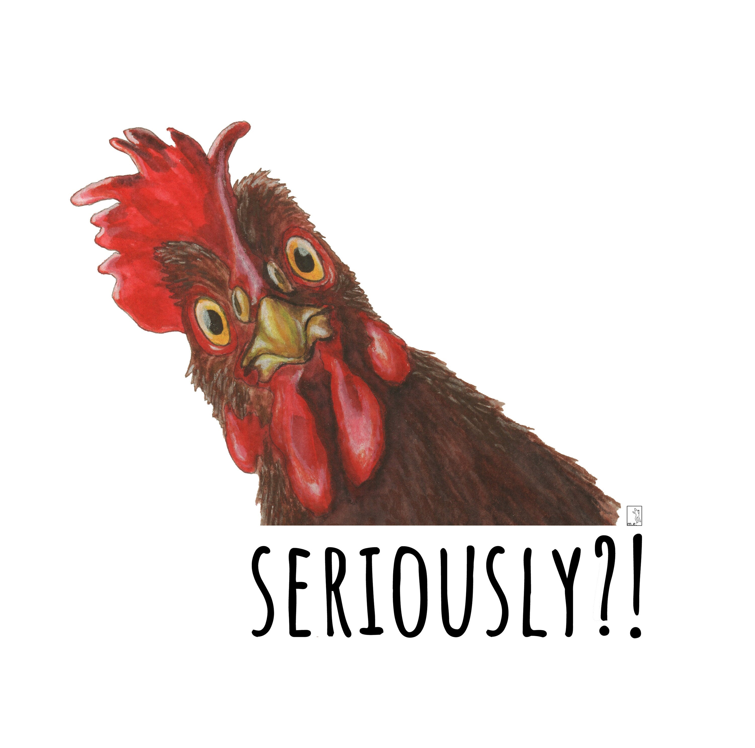 Seriously Chicken Vinyl Sticker
