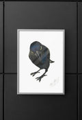 Seriously Crow Watercolor - Opened Edition 5x7 Signed Print on Cotton Paper