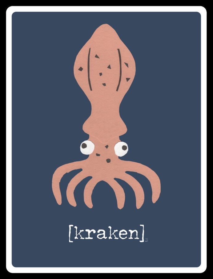 Crazy Cryptids Kraken Vinyl Sticker