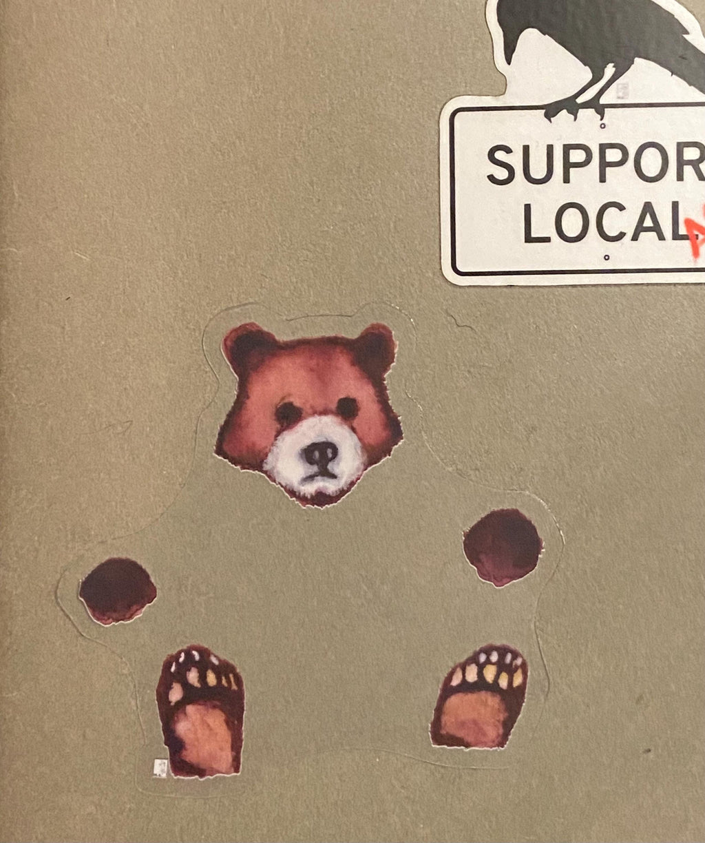 Bear Necessities Clear Vinyl Sticker