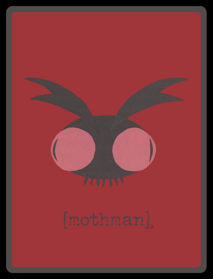 Crazy Cryptids Mothman Vinyl Sticker