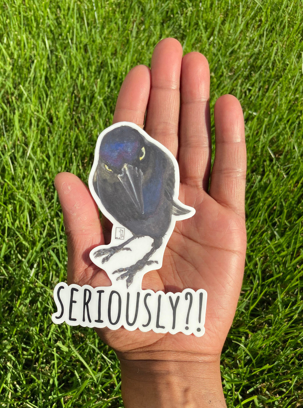 Seriously Big Crow Sticker