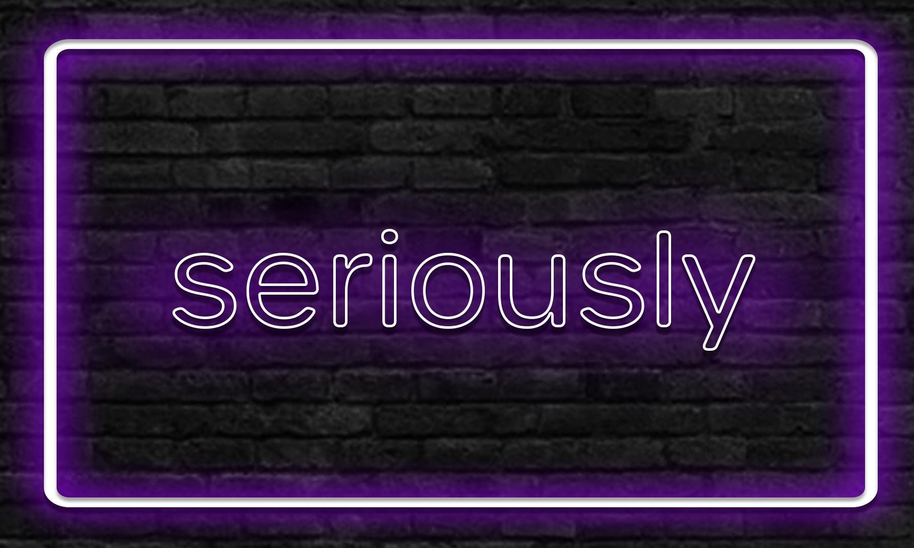 Seriously Neon Sticker