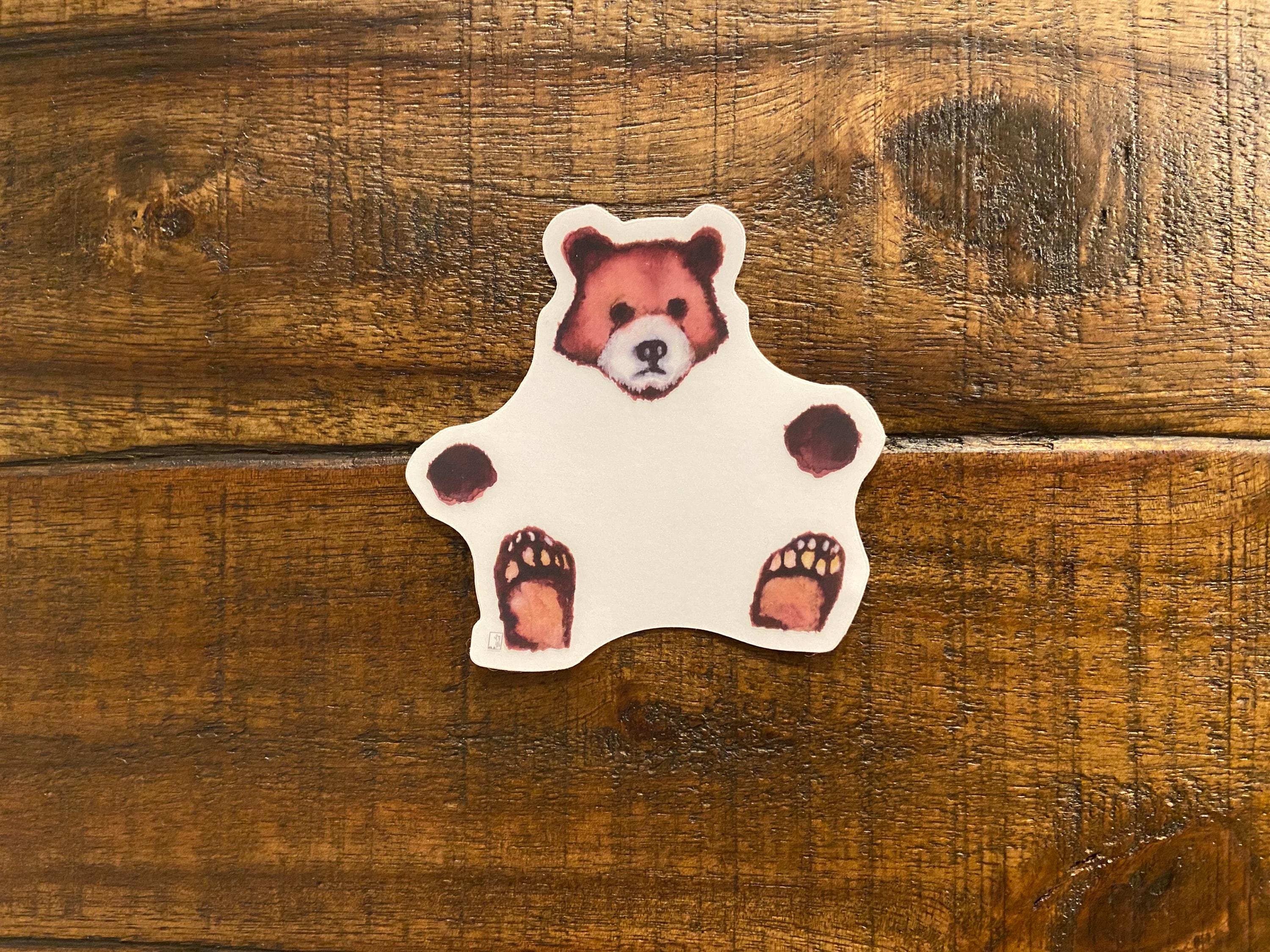 Bear Necessities Clear Vinyl Sticker